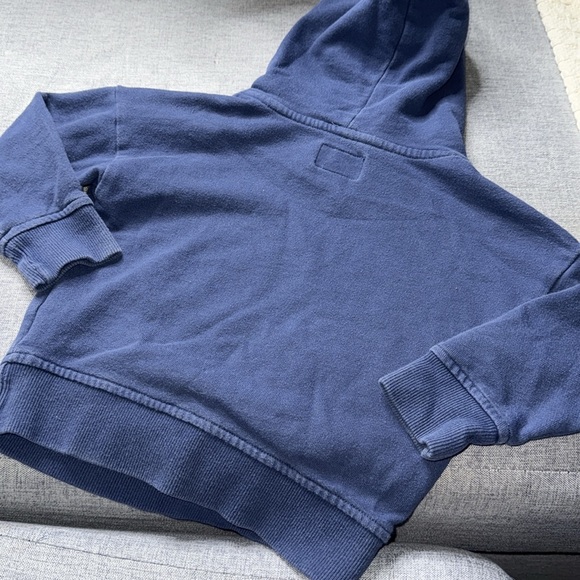 2T roots, kids Kids Blue Hoodie with teal blue Beaver canoe, graphic logo - Picture 5 of 8